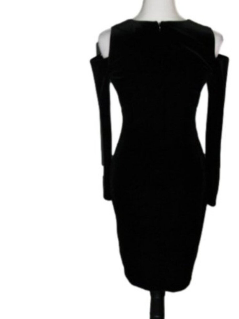 New Calvin Klein Black Cold Shoulder Dress Size 2 - Picture 5 of 5